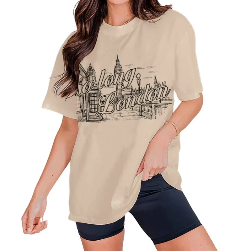 Women'S Fashion London - Çok Uzun Londra Vintage T-Shirt Trendy