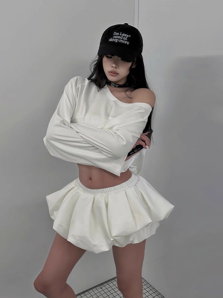 Asymmetric Top Women - 2025Harajuku Moda Tasarımı Rahat Takım Elbise