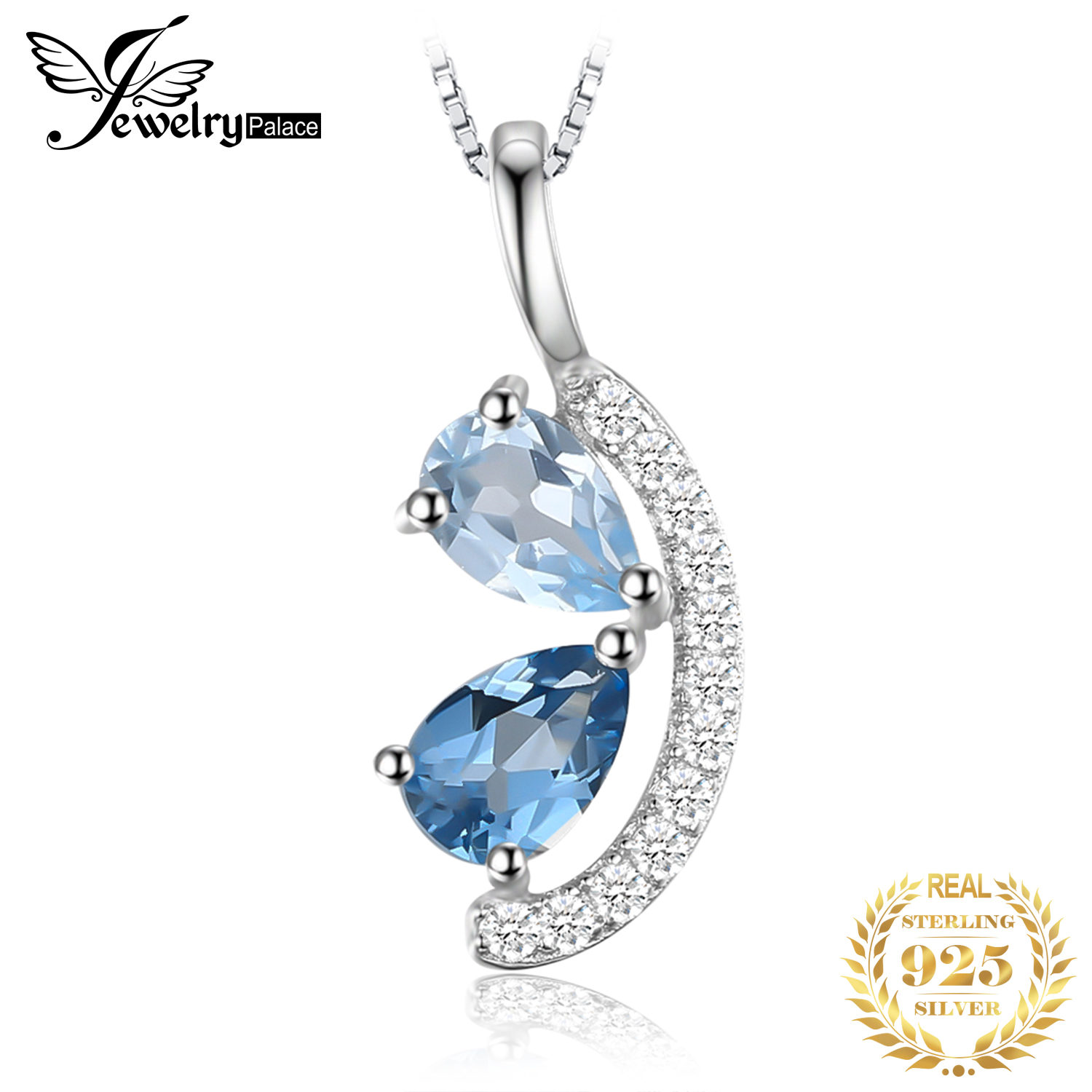 Women'S Fashion London - JewelryPalace doğal gökyüzü londra mavi Topaz