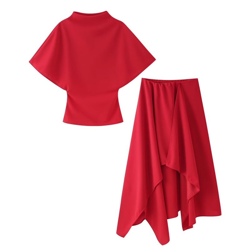 Asymmetric Top Women - Guobioziy Kore Tarzı Kadın İki Parçalı