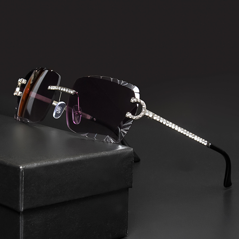 Women'S Fashion Reading Glasses - Moda Çerçevesiz Kare Güneş Gözlüğü Vintage