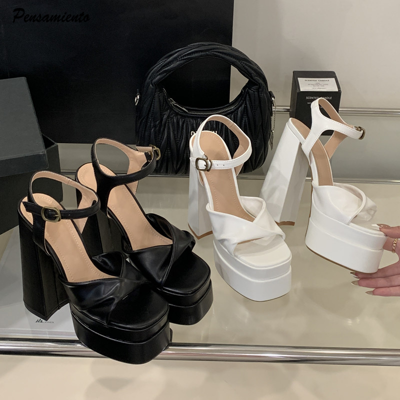 Women'S Fashion Q - Yıldız tarzı Moda Çift Platform Takozlar