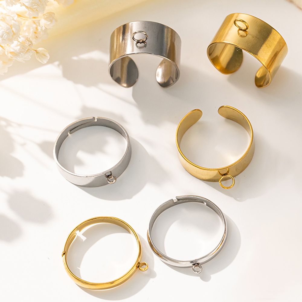Women Fashion Rings - 5 adet/grup Paslanmaz Çelik Altın Rengi