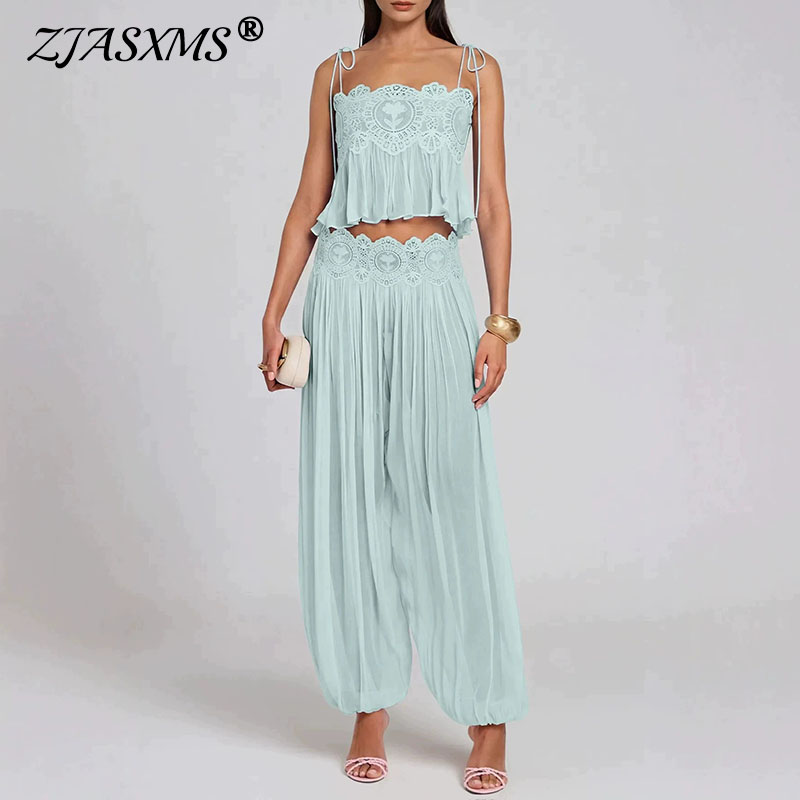 Tie Dye Two Piece - Boho Dantel Detaylı 2 Parça Kıyafet