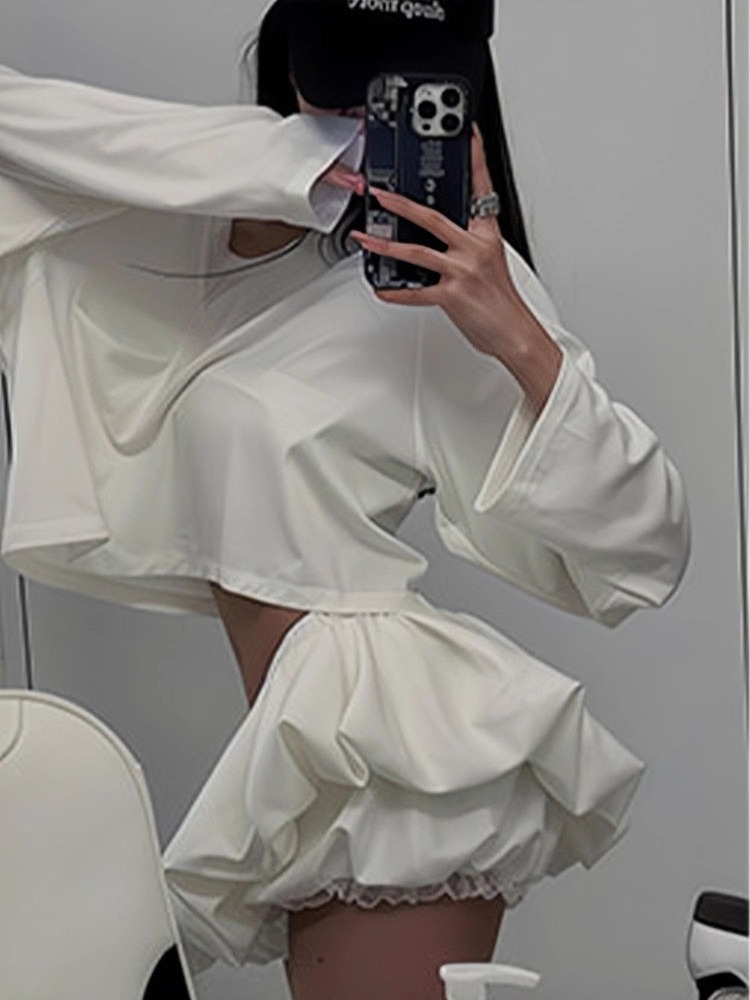 2025Harajuku Moda Tasarımı Rah - Asymmetric Top Women incelemesi ve fiyatı