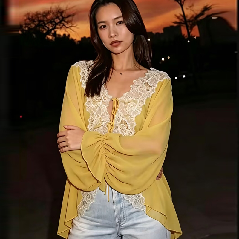 Dantel Kadın Gömlekleri Bluz Y - Women'S Young Fashion incelemesi ve fiyatı