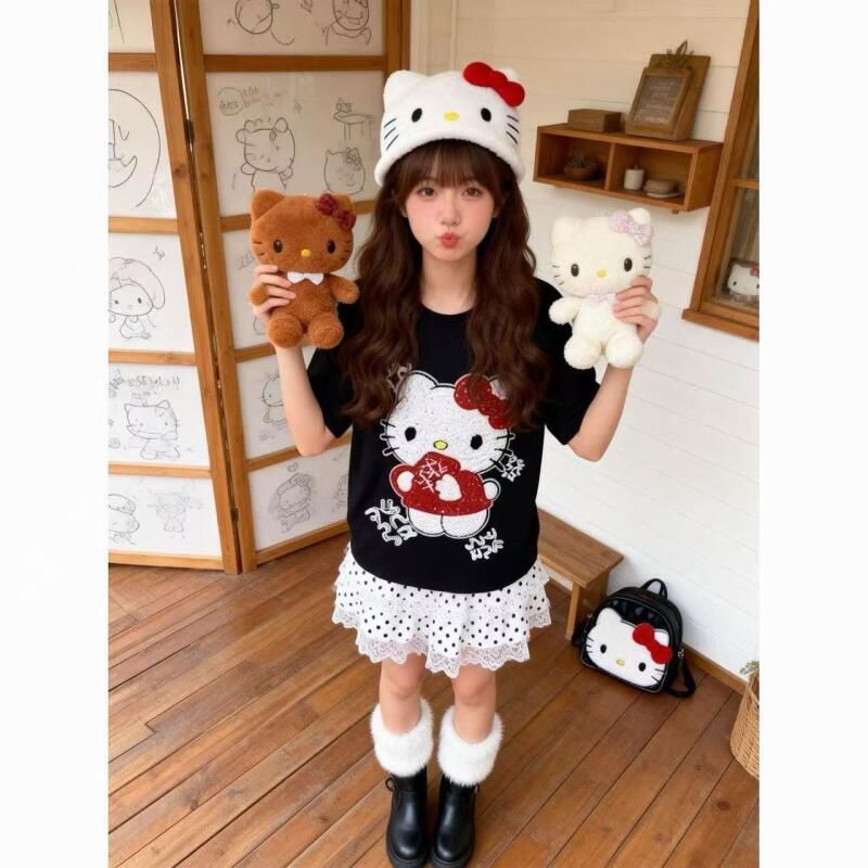 Sevimli Kısa Kollu Hello Kitty - Women'S Fashion Q incelemesi ve fiyatı