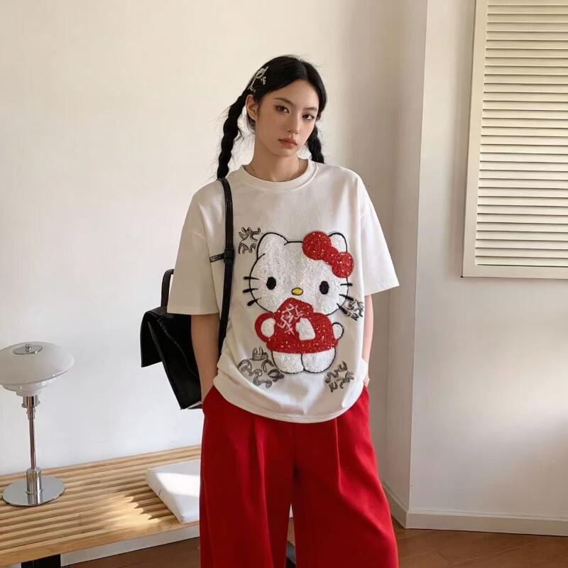 Sevimli Kısa Kollu Hello Kitty - Women'S Fashion Q incelemesi ve fiyatı