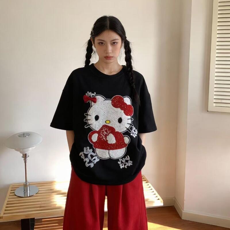 Sevimli Kısa Kollu Hello Kitty - Women'S Fashion Q incelemesi ve fiyatı