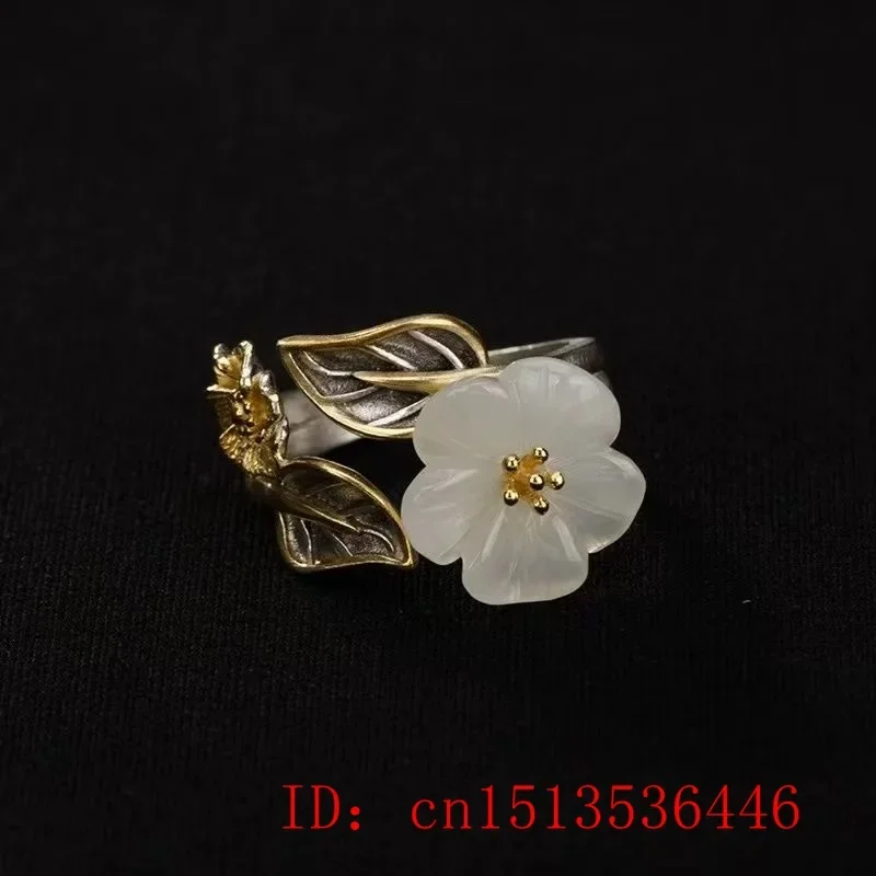 925 Gümüş Beyaz Hetian Yeşim Ç - Women Fashion Rings incelemesi ve fiyatı