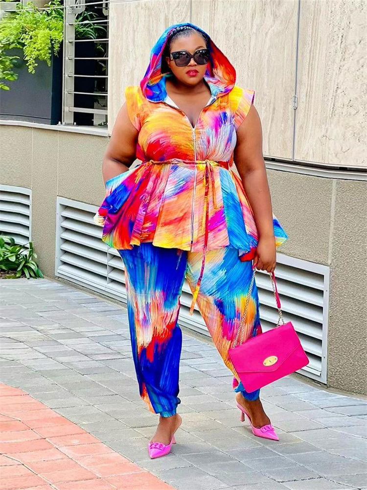 Wmstar artı boyutu kadın giyim - Tie Dye Two Piece incelemesi ve fiyatı