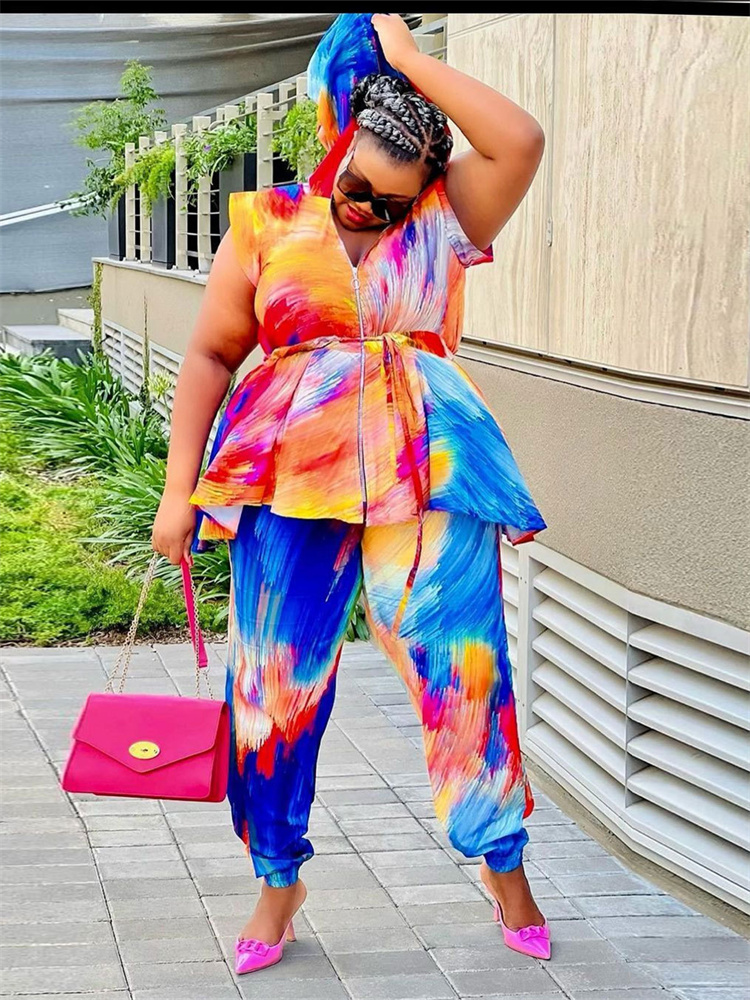 Wmstar artı boyutu kadın giyim - Tie Dye Two Piece incelemesi ve fiyatı