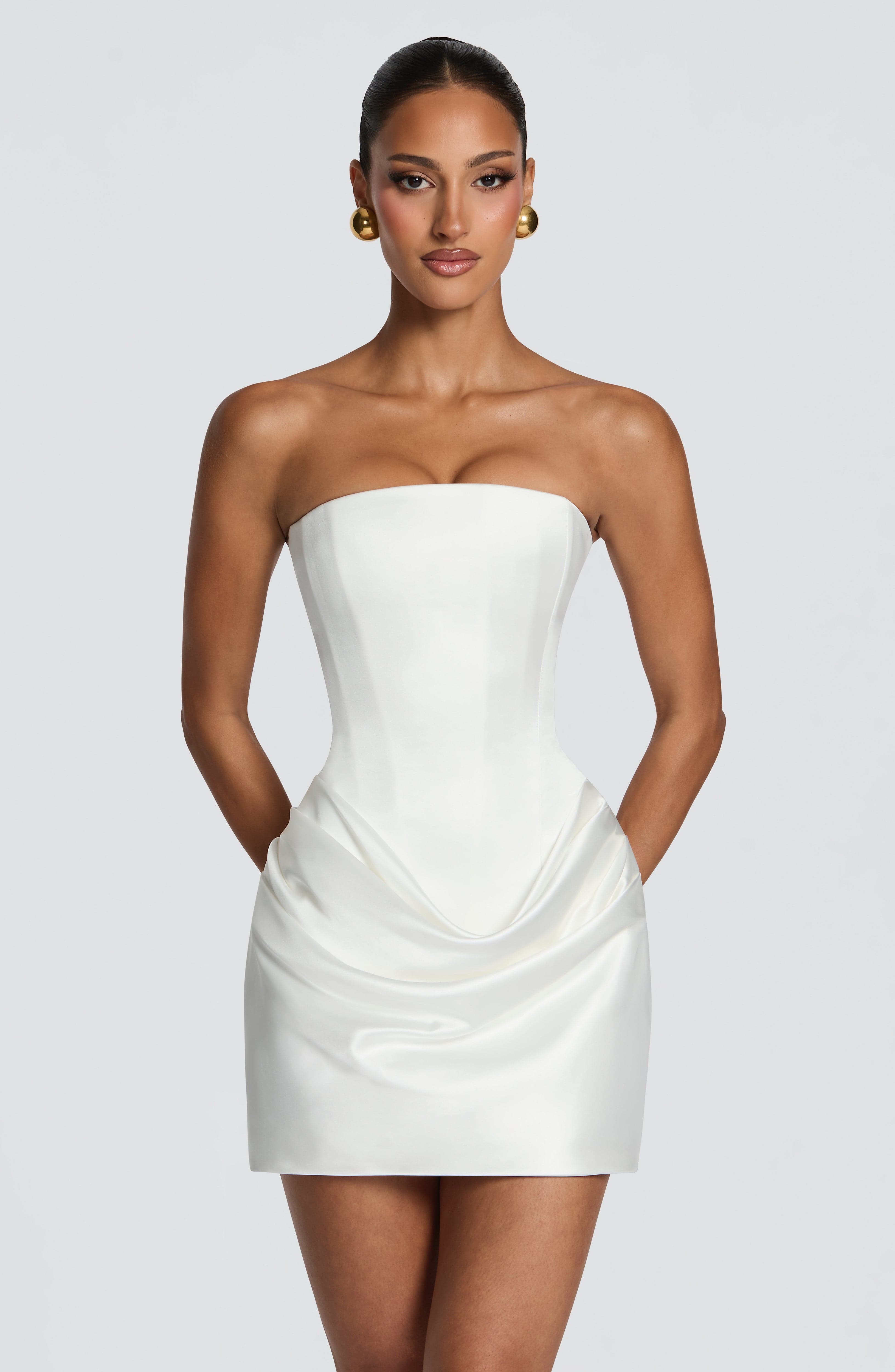 2 Stilleri Beyaz Saten Mini El - Bodycon Dress Women incelemesi ve fiyatı
