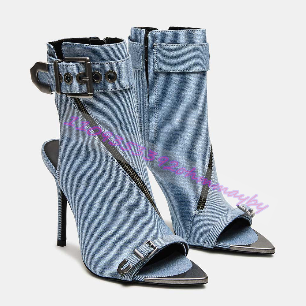 Yaz Mavi Denim Sivri Burunlu K - Fashion Women Belt incelemesi ve fiyatı