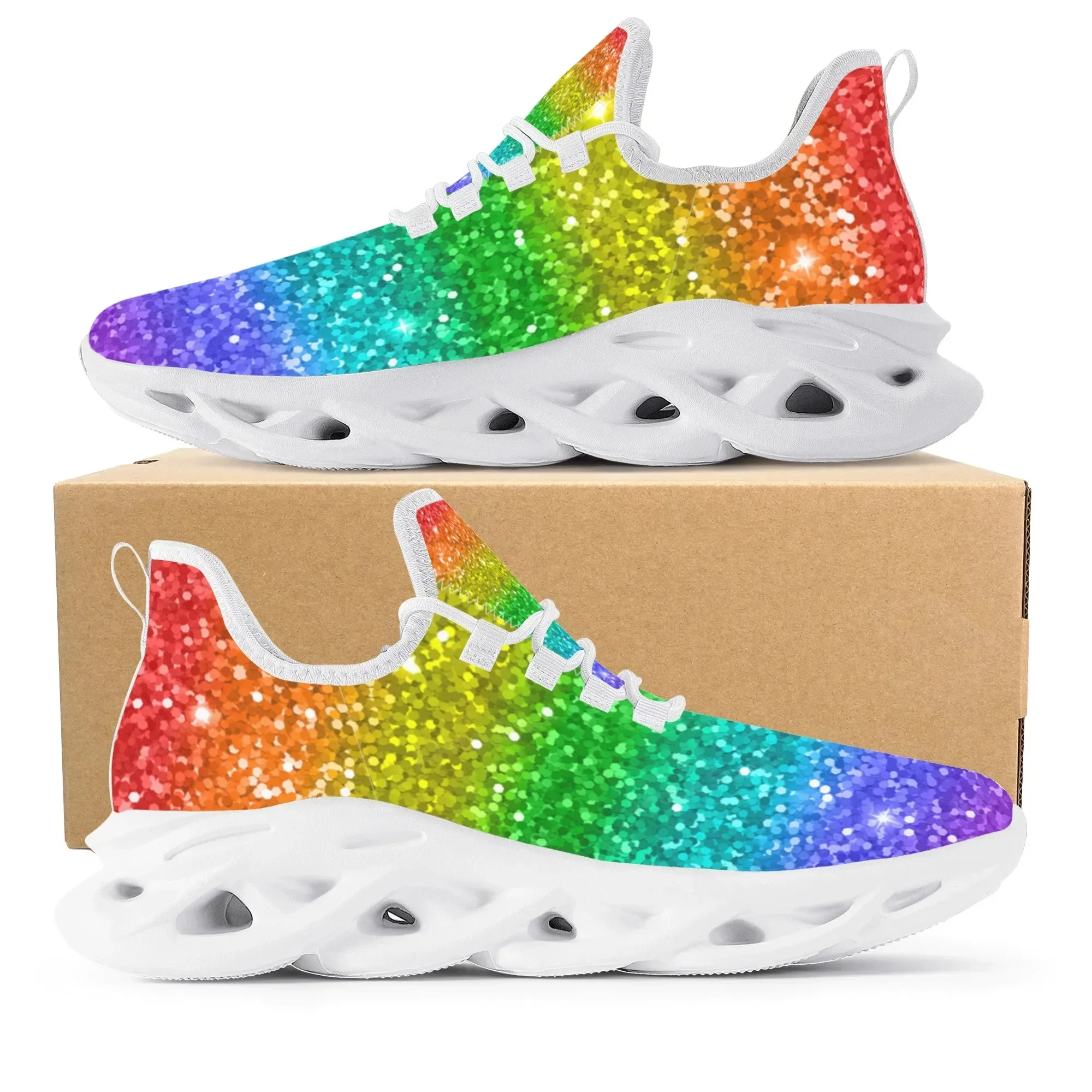 Renkli Gökkuşağı Tasarım Moda  - Women'S Fashion Running Shoes incelemesi ve fiyatı