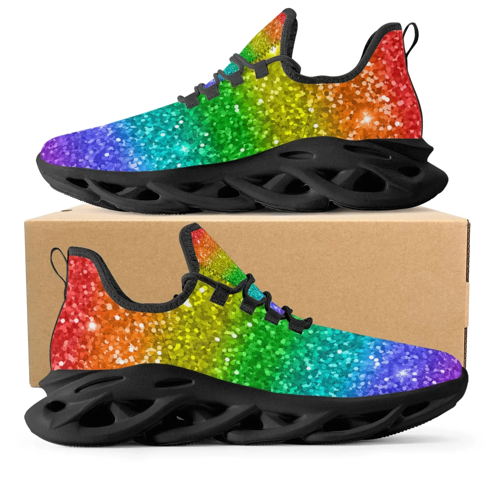 Renkli Gökkuşağı Tasarım Moda  - Women'S Fashion Running Shoes incelemesi ve fiyatı
