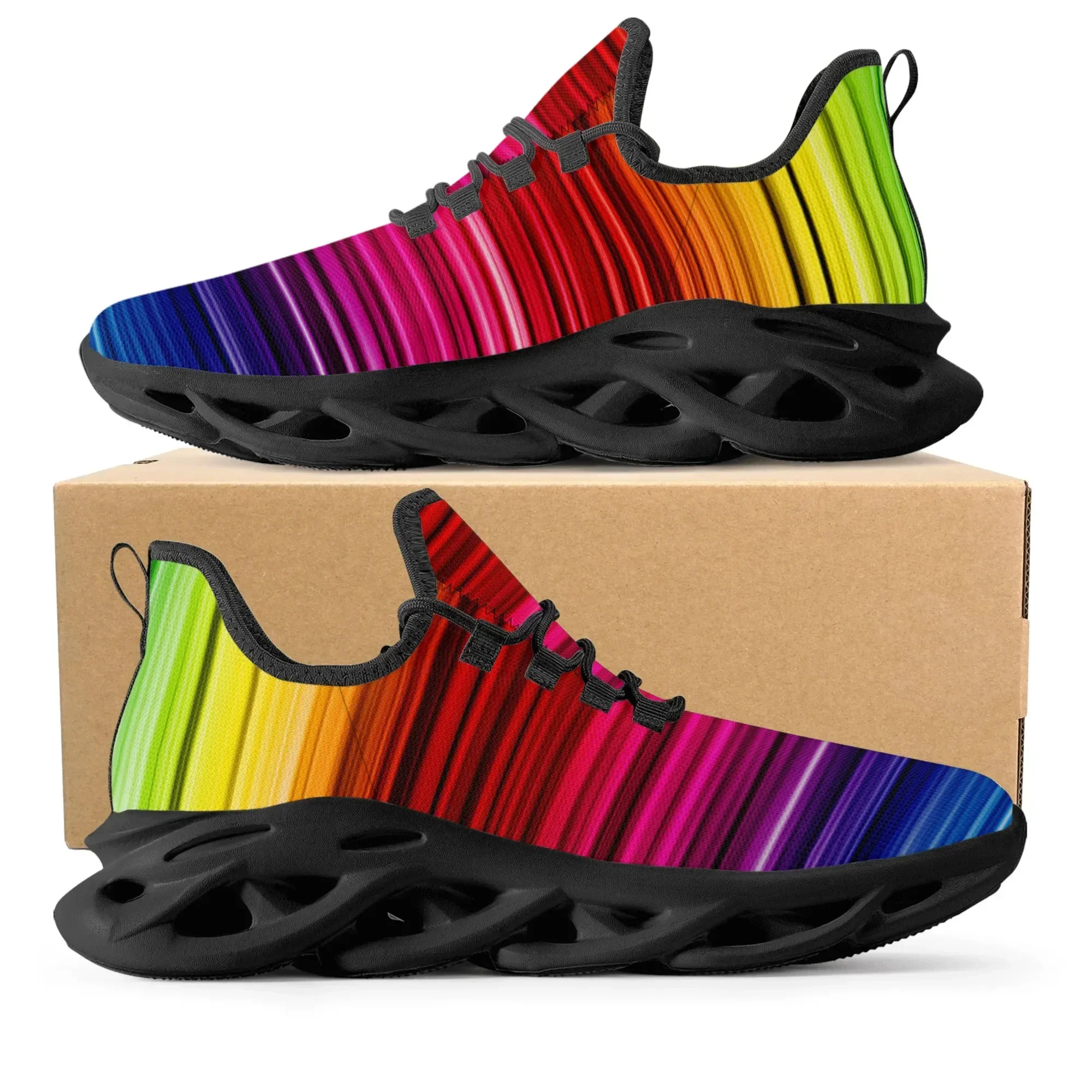 Renkli Gökkuşağı Tasarım Moda  - Women'S Fashion Running Shoes incelemesi ve fiyatı