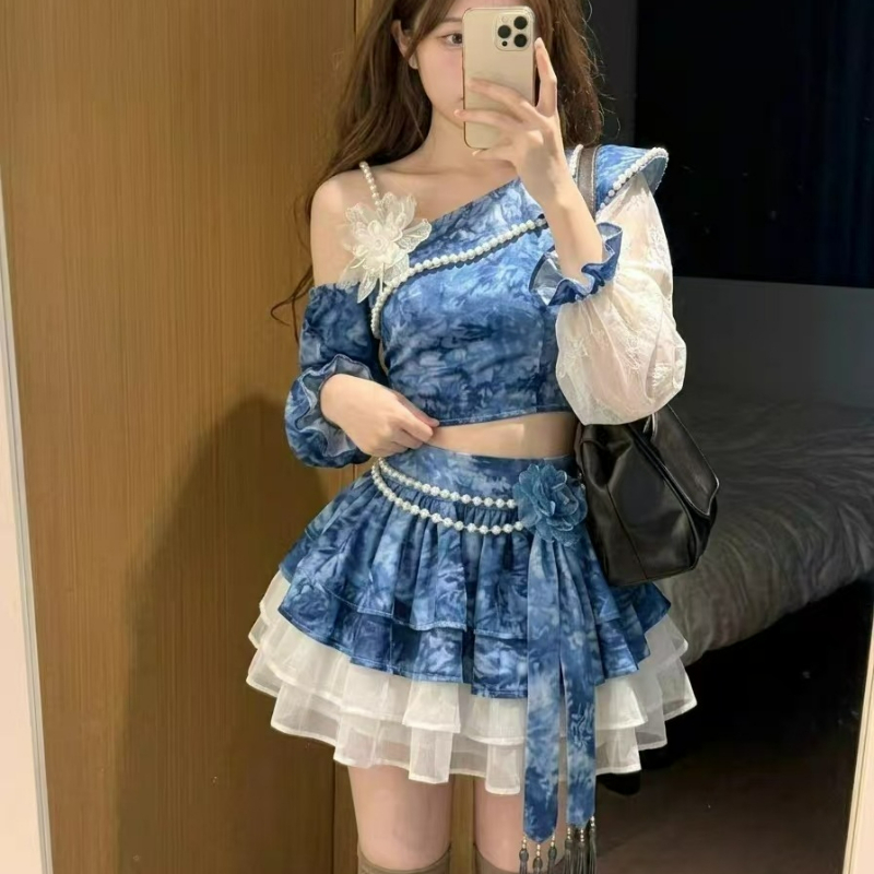 Japon Tarzı Vintage Zarif Loli - Asymmetric Top Women incelemesi ve fiyatı