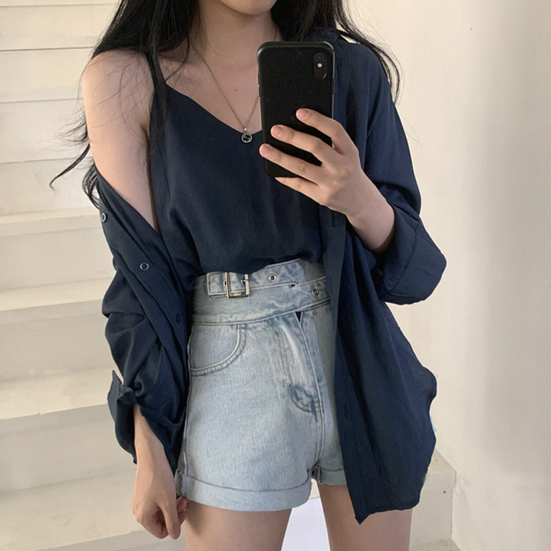 Retro Basit Renkli Gömlek Askı - Women'S Young Fashion incelemesi ve fiyatı