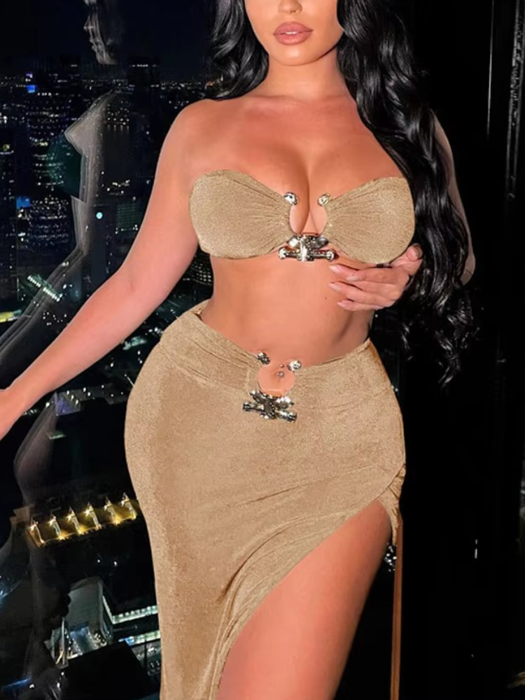 Zarif Seksi Bandeau Üst Yarık  - Asymmetric Top Women incelemesi ve fiyatı